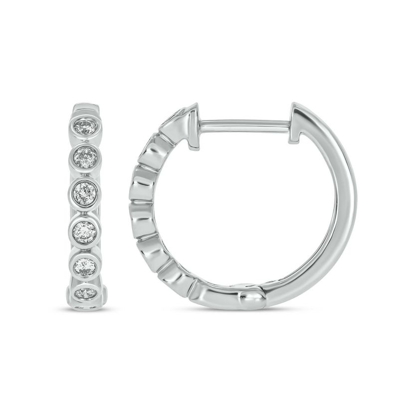 1/4 ct. t.w. Diamond Hoop Earring in sterling Silver