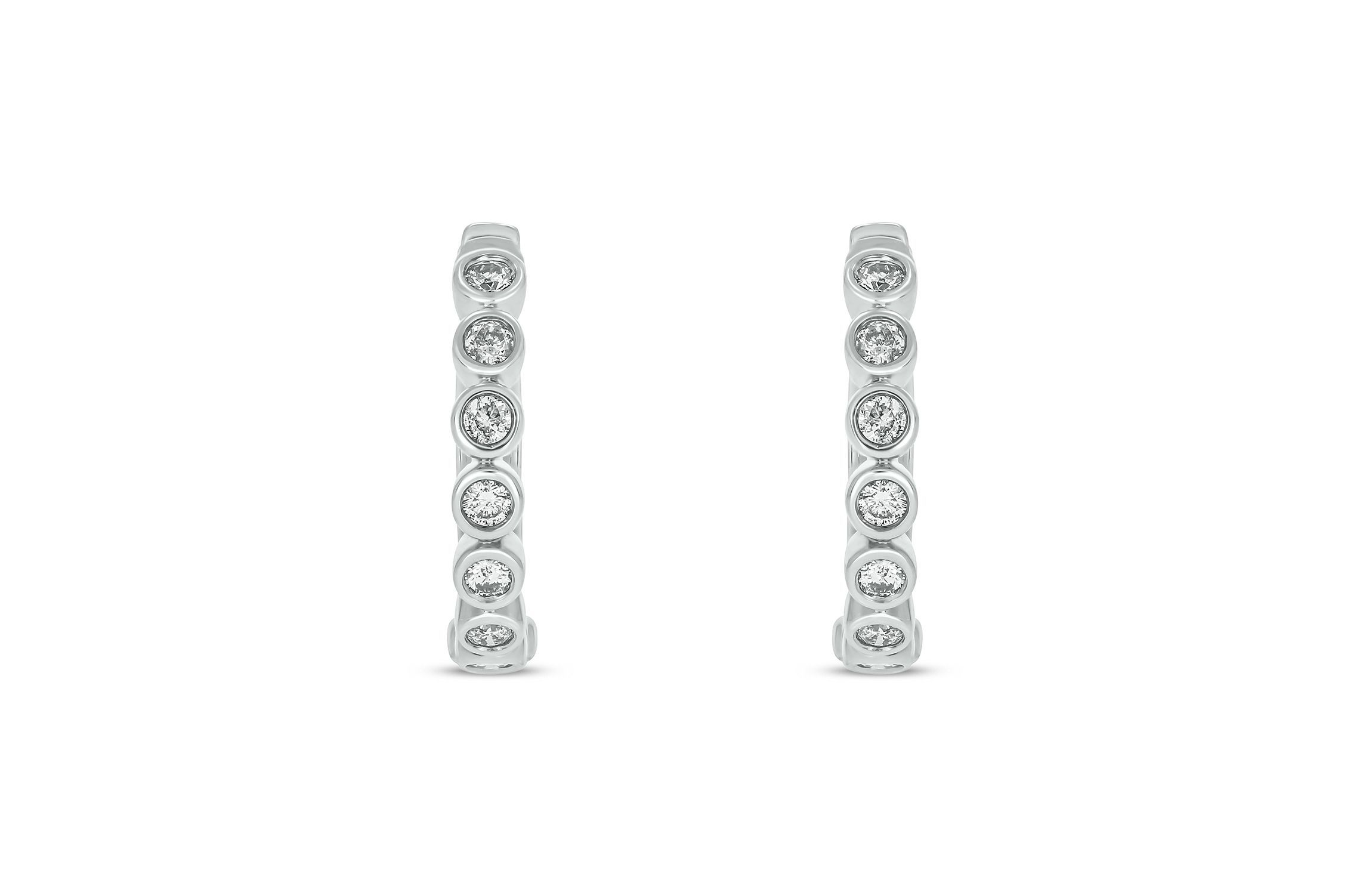 1/4 ct. t.w. Diamond Hoop Earring in sterling Silver