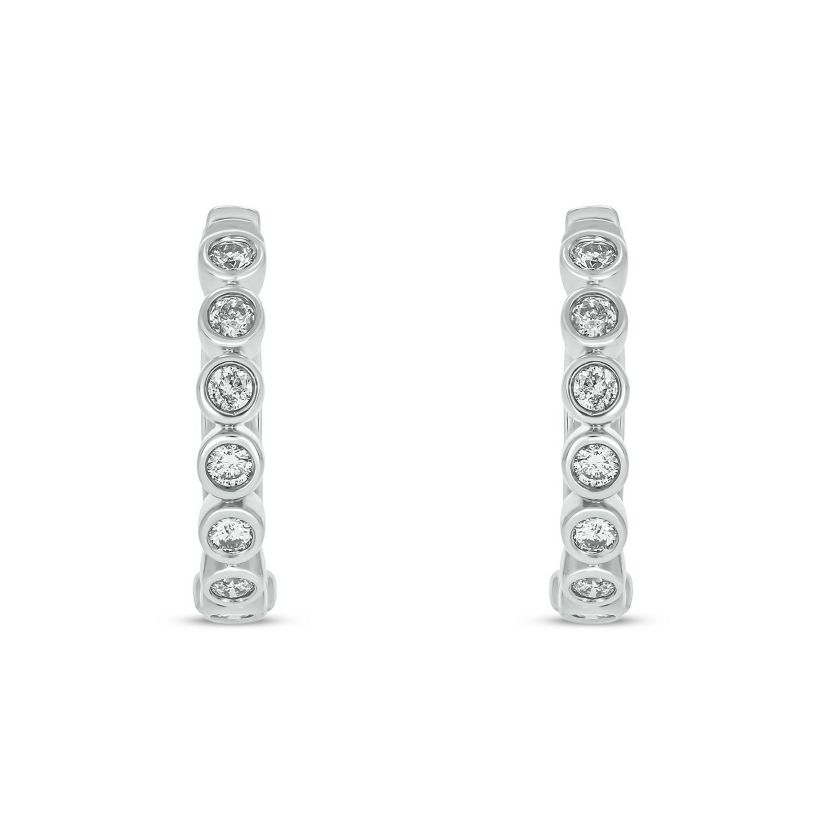 1/4 ct. t.w. Diamond Hoop Earring in sterling Silver