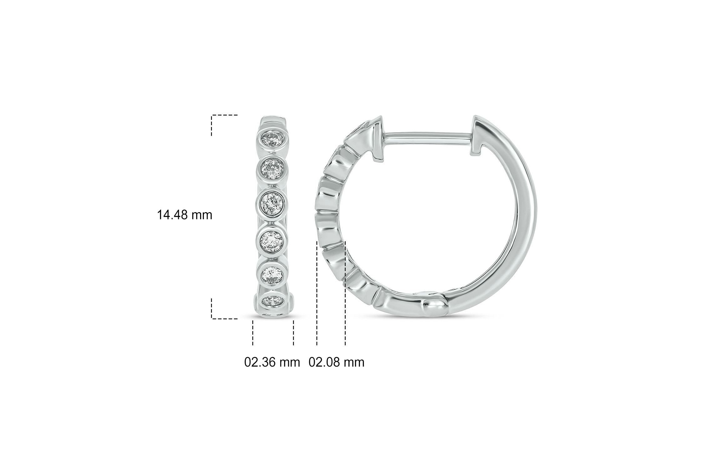 1/4 ct. t.w. Diamond Hoop Earring in sterling Silver