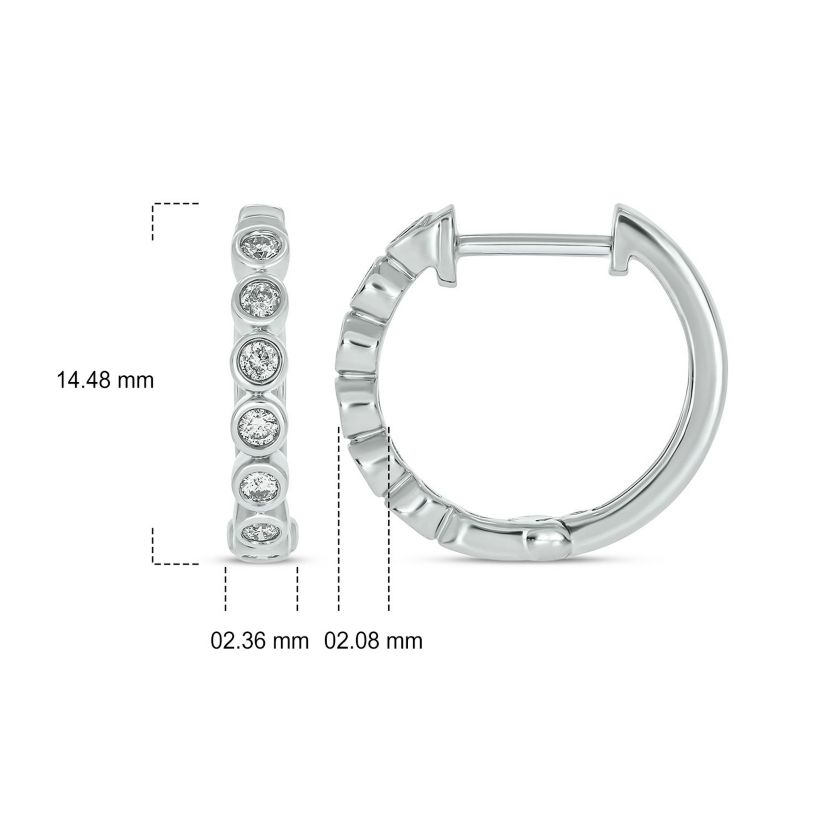 1/4 ct. t.w. Diamond Hoop Earring in sterling Silver