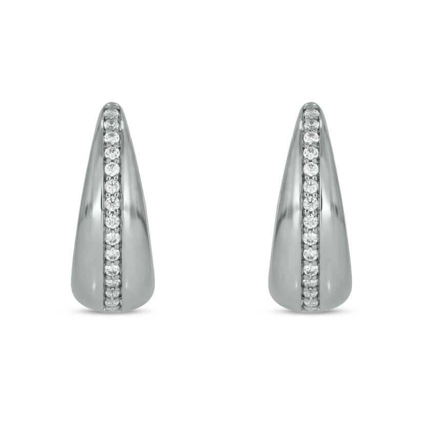 1/4 ct.t.w  Diamond Hoop Ear Cuff Earring in 14K White Gold