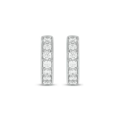 Belk & Co Lab Created 1 Carat Lab Grown Diamond Hoop Earrings in Sterling Silver