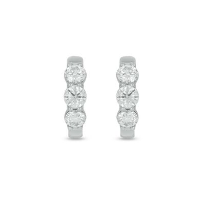 Belk & Co Lab Created 1 Carat Lab Grown Diamond Hoops Earring in Sterling Silver