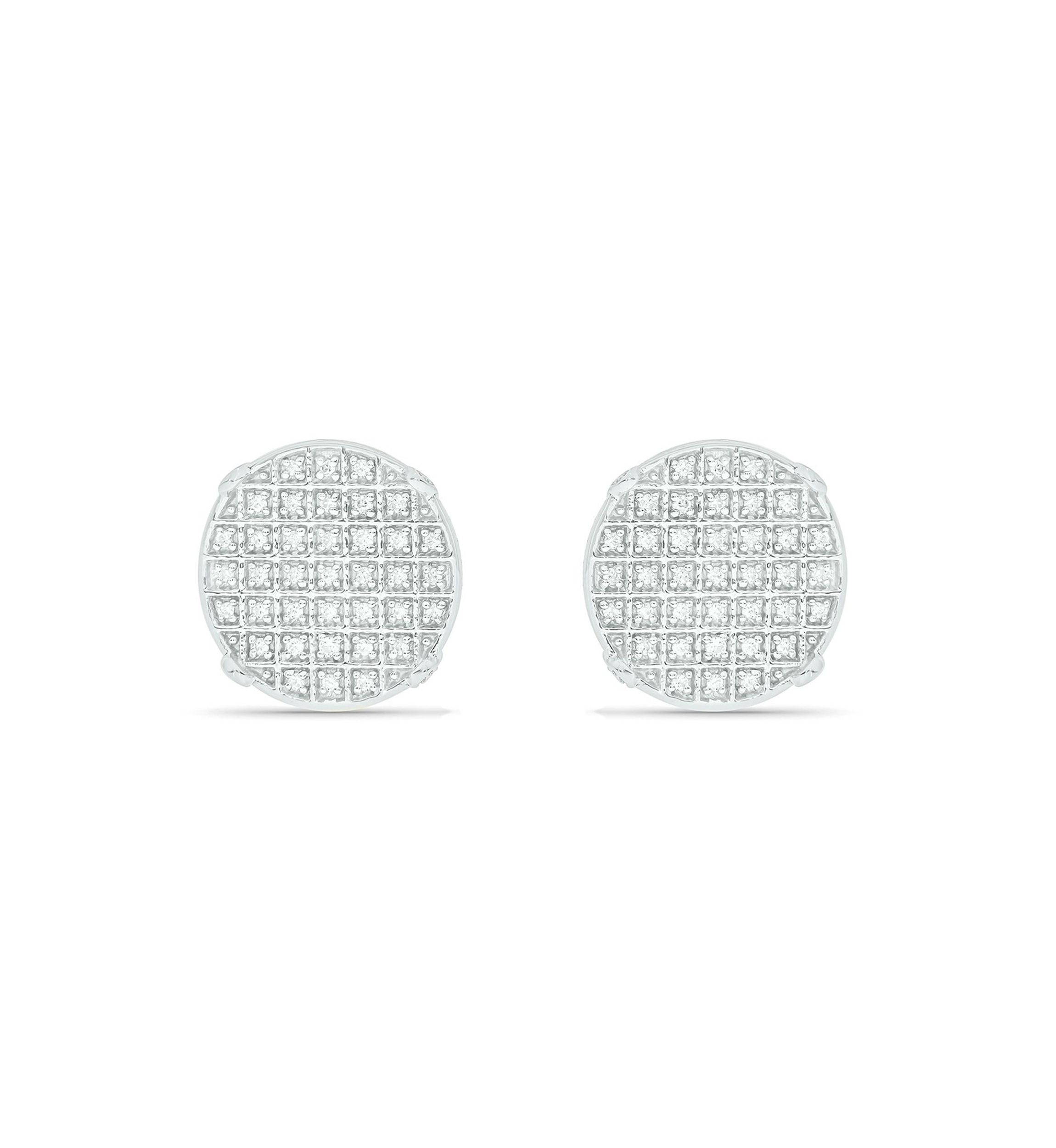 1/5 ct. t.w. Diamond Mens Earring in Sterling Silver