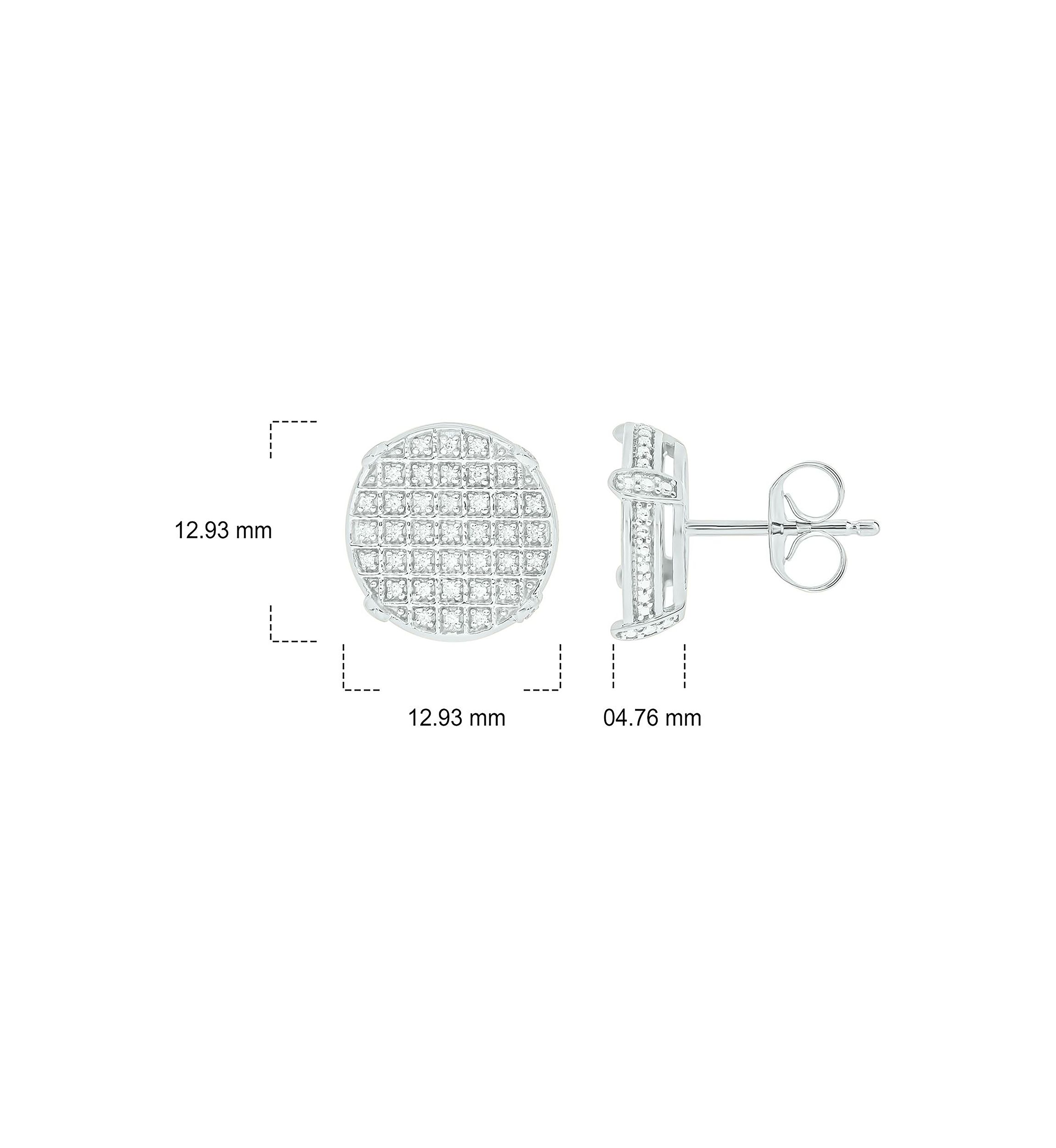 1/5 ct. t.w. Diamond Mens Earring in Sterling Silver