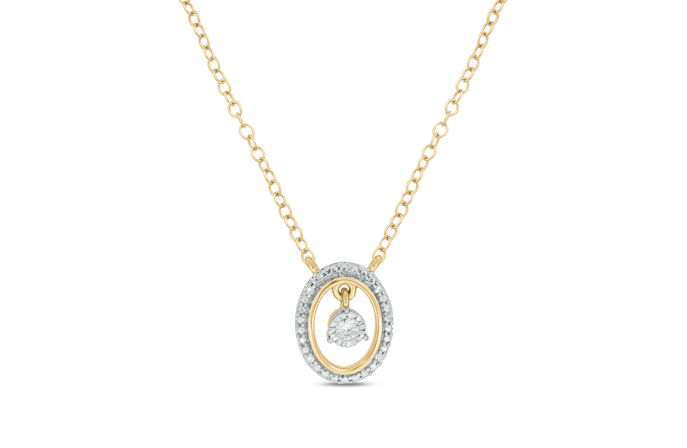 Diamond Accent Tikli & Beads Pendant Necklace in 14K Yellow Gold