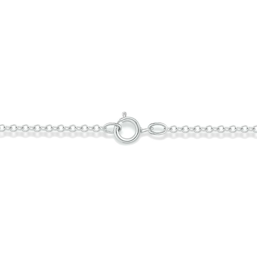 Diamond Accent Initial Heart And Letter Lariat Necklace In Sterling Silver