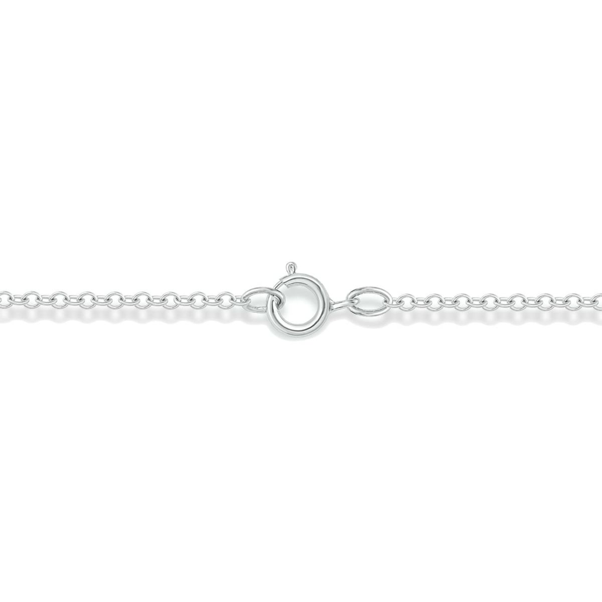 Diamond Accent Initial Cross And Letter Lariat Necklace In Sterling Silver