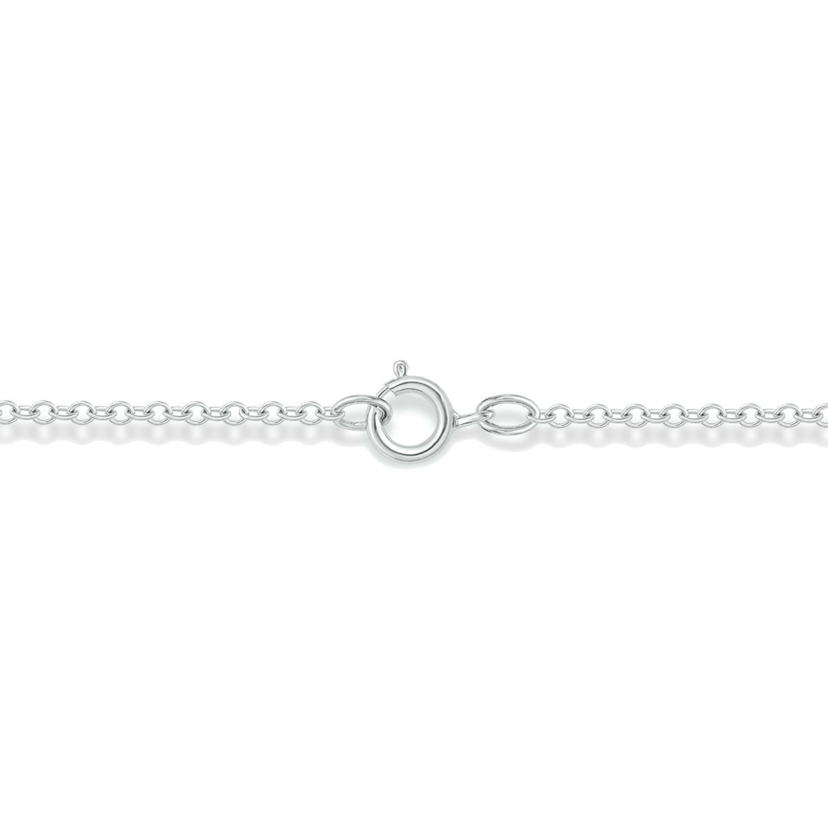 1/10 ct.t.w Diamond Interlock Heart  Pendant Necklace in 14K White Gold