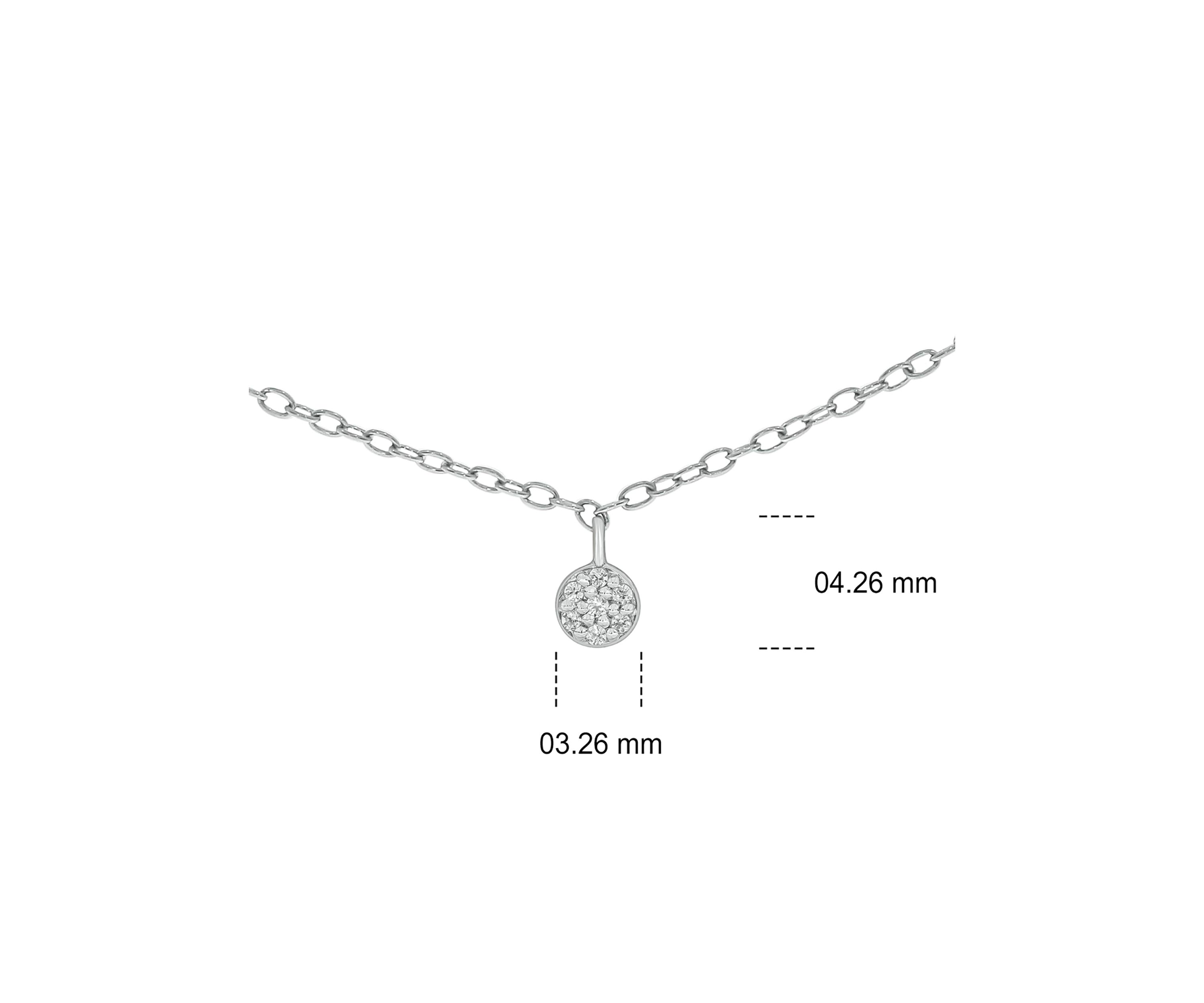 1/10 ct. t.w. Diamond Cluster Pendant Choker Necklace in Sterling Silver