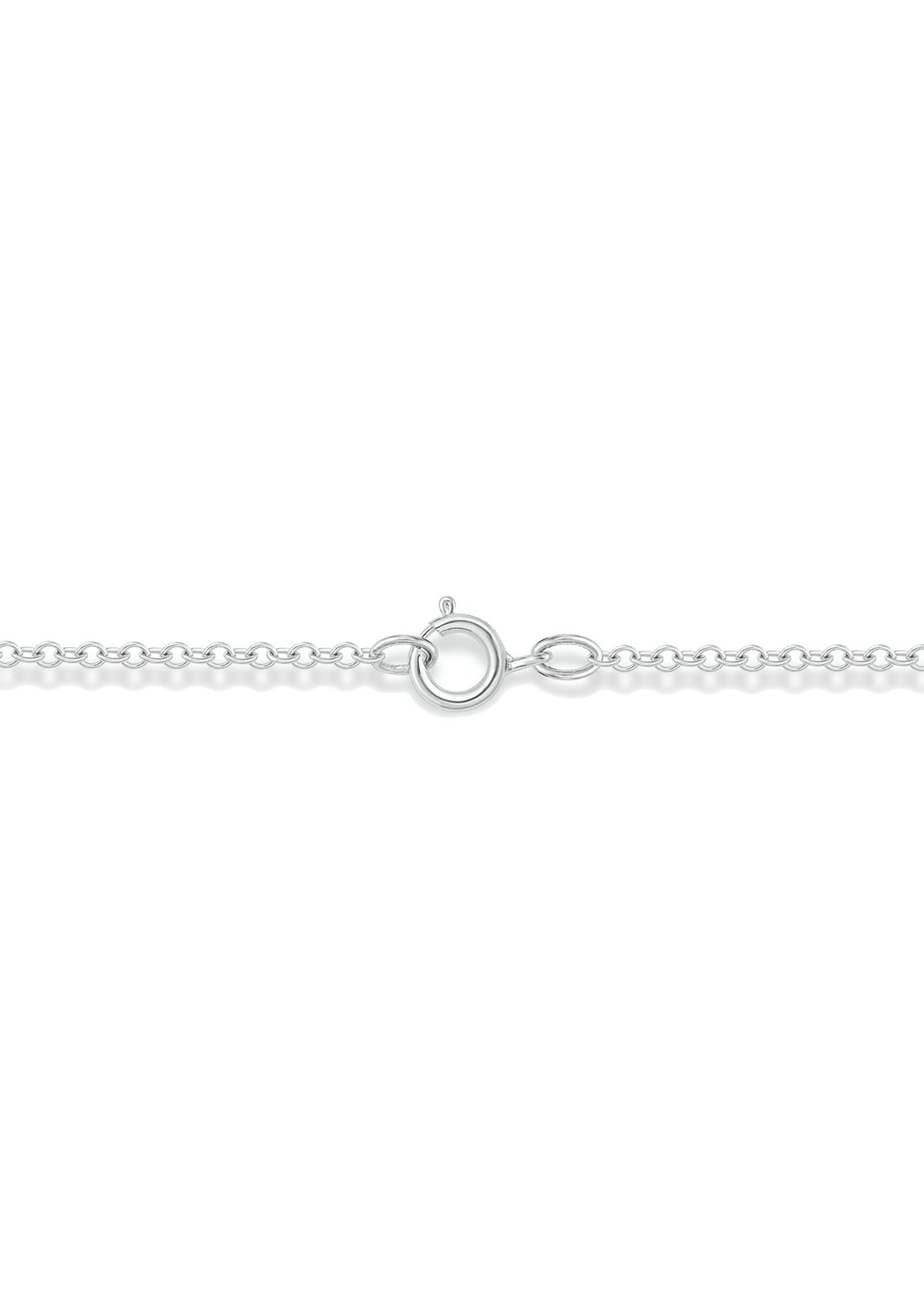 1/5 ct. t.w. Round White Diamond XO Pendant Necklace in Sterling SIlver