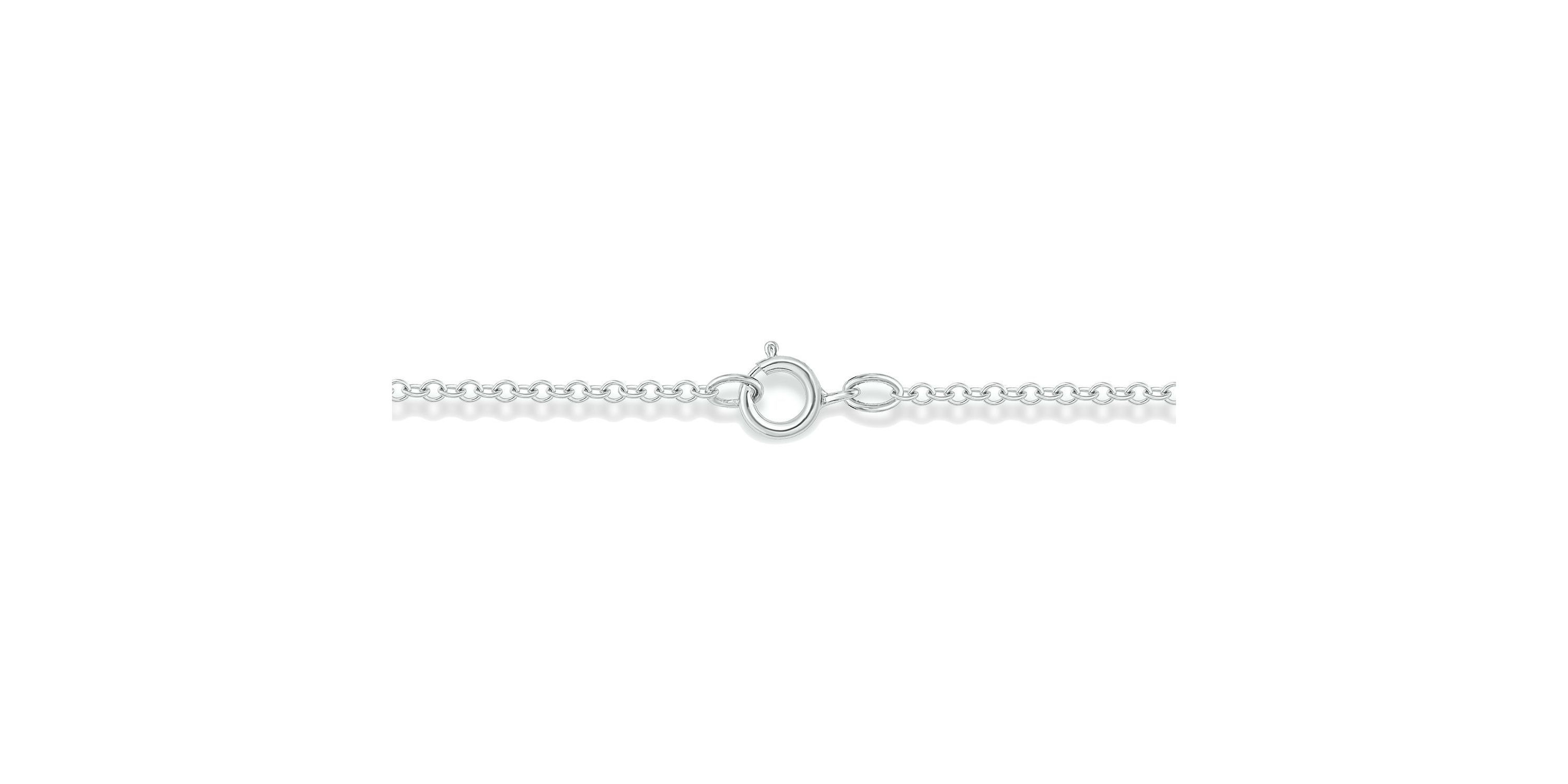 1/4 ct. t.w. Diamond Paper Clip Styled Necklace In Sterling Silver