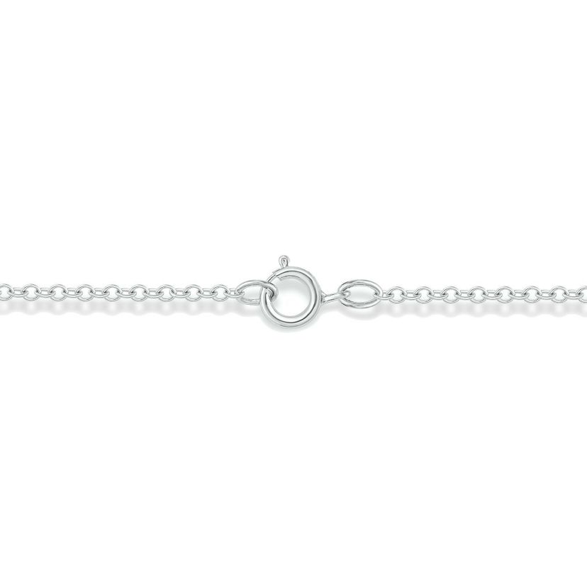 1/4 ct. t.w. Diamond Paper Clip Styled Necklace In Sterling Silver