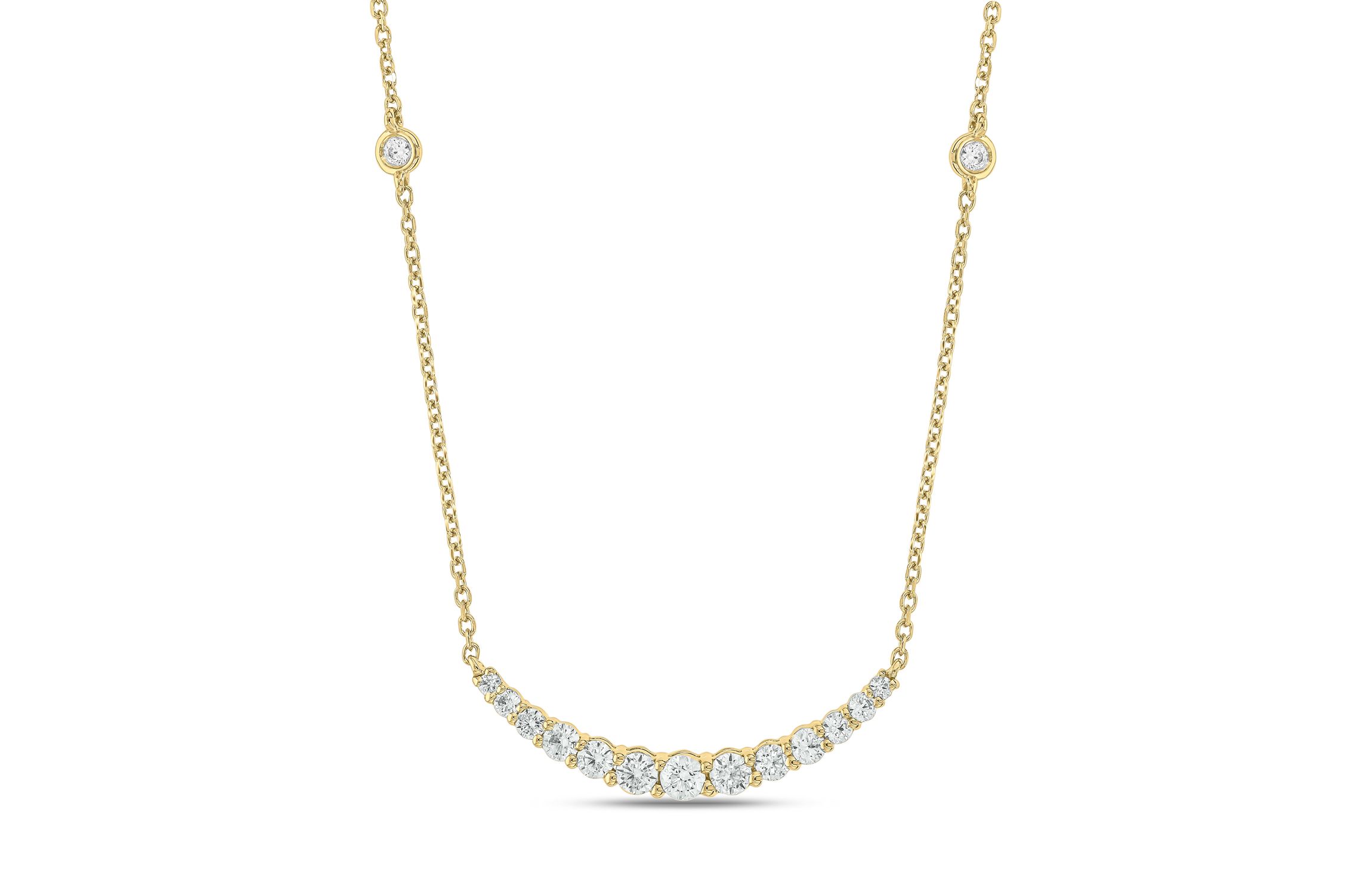 3/8 carat, Diamond Smiley stunning Necklace Pendant in 14K Yellow Gold