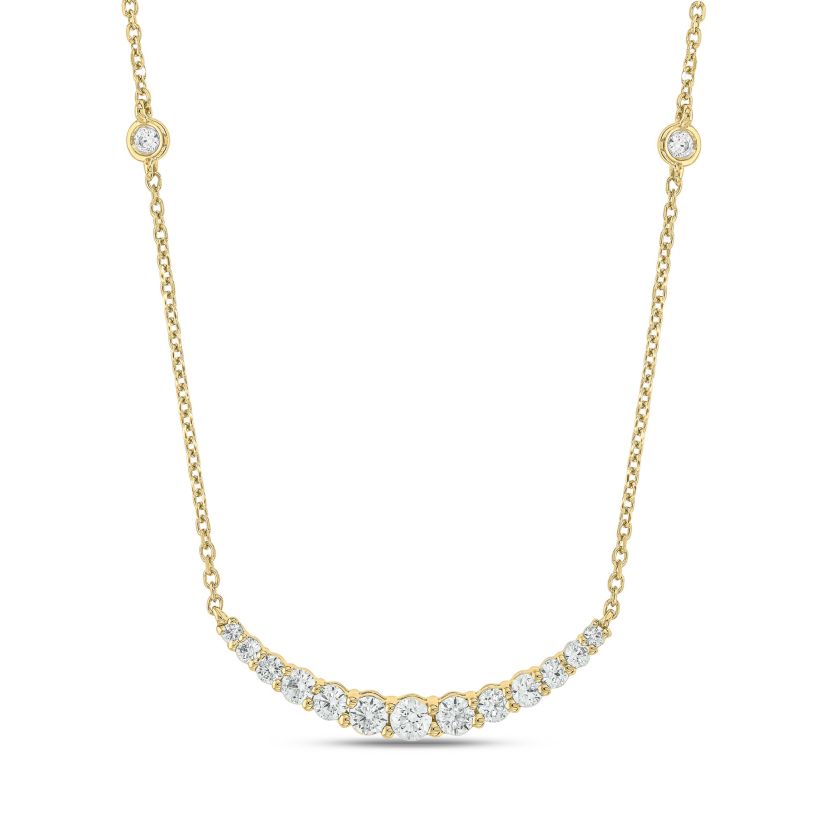 3/8 carat, Diamond Smiley stunning Necklace Pendant in 14K Yellow Gold