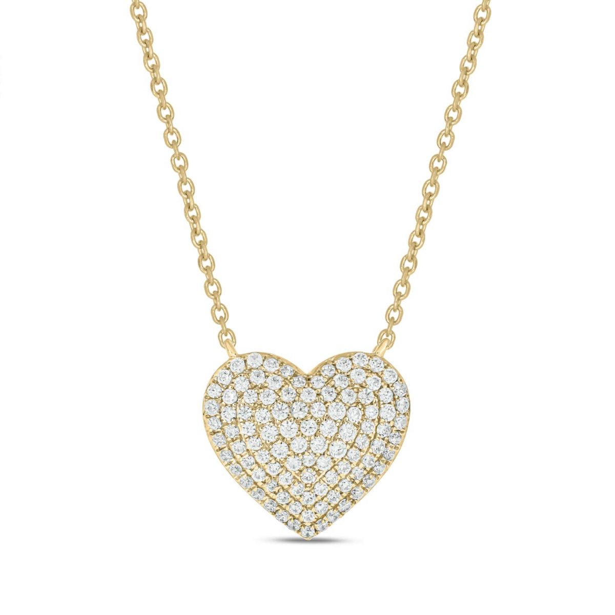 1/2 Carat,Heart necklace Pendant in 14K Yellow Gold