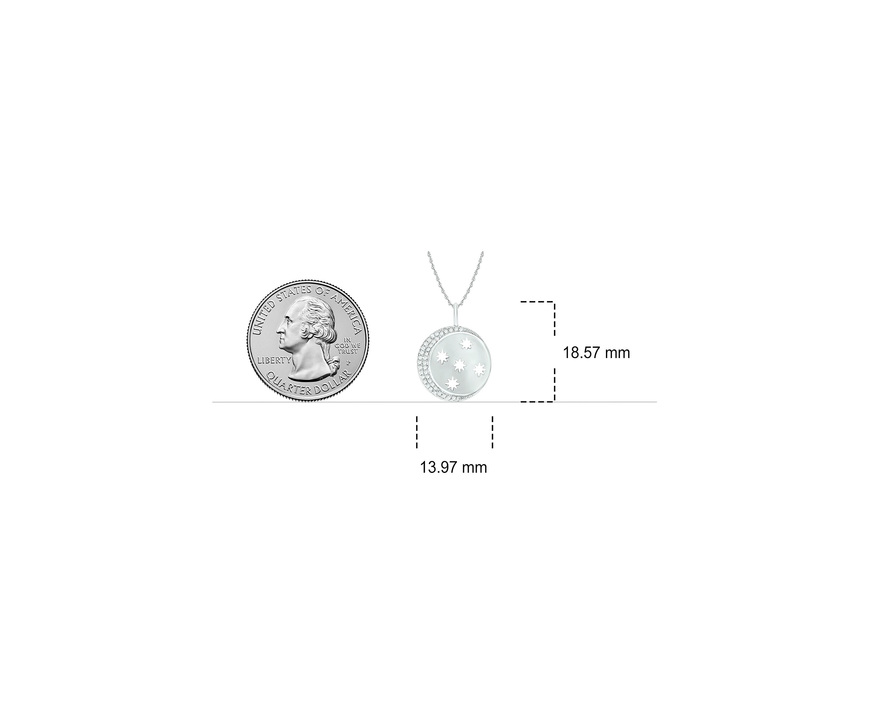 1/10 ct. t.w. Diamond Moon Star Pendant in Sterling Silver
