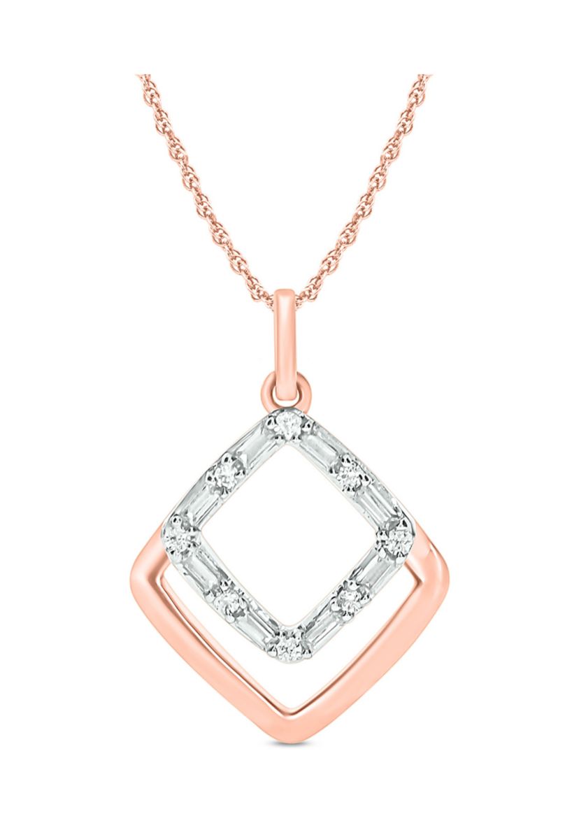 1/10 ct. t.w. Diamond Pendant in 14K Rose Gold