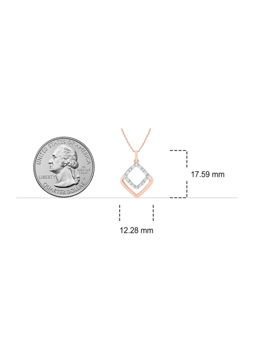 1/10 ct. t.w. Diamond Pendant in 14K Rose Gold