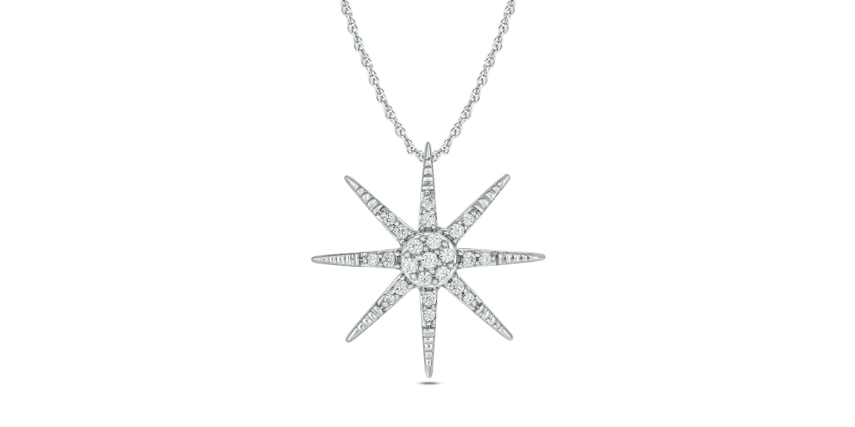1/10 ct. t.w. Diamond Star Pendant in Sterling Silver