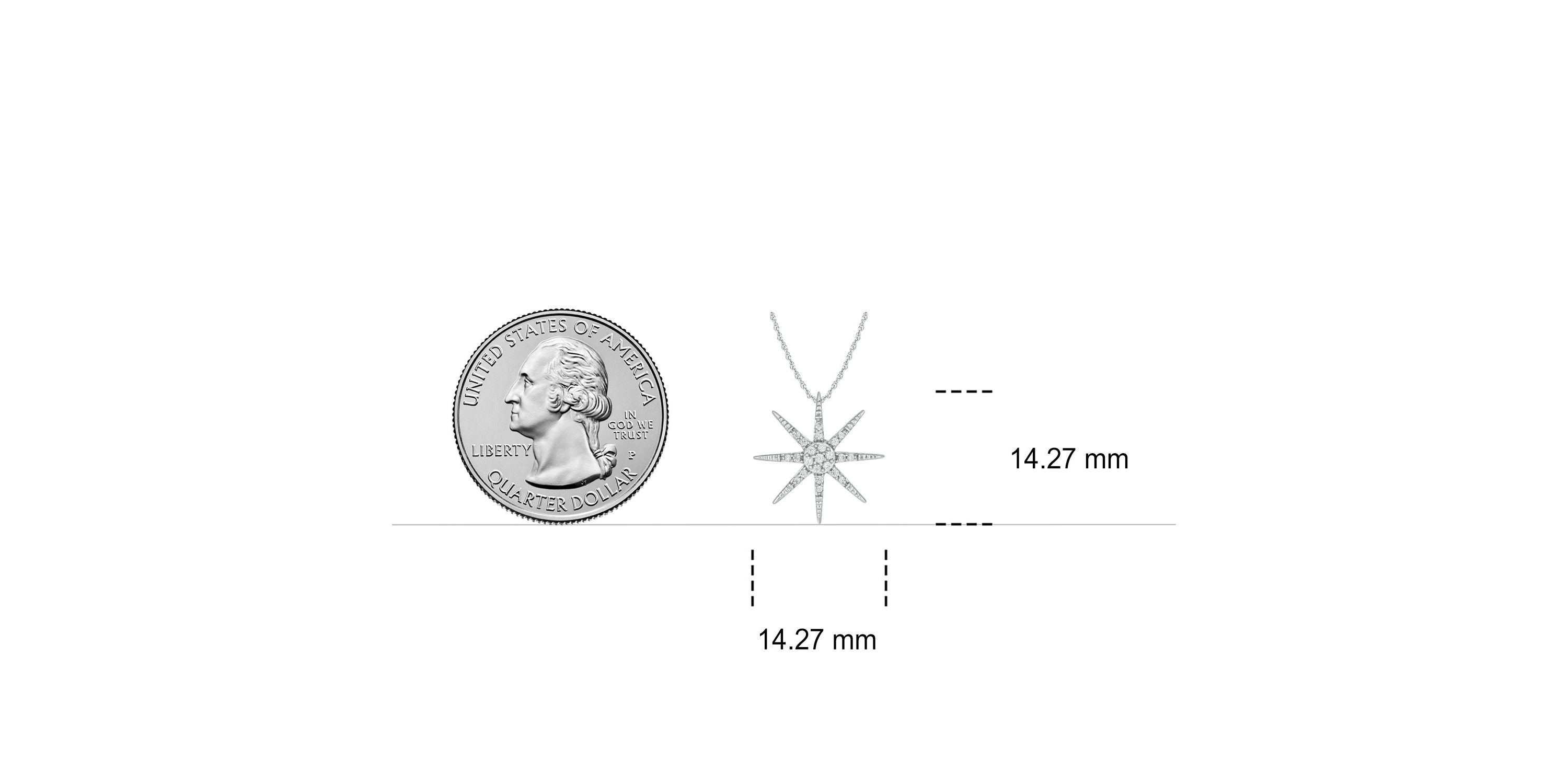 1/10 ct. t.w. Diamond Star Pendant in Sterling Silver