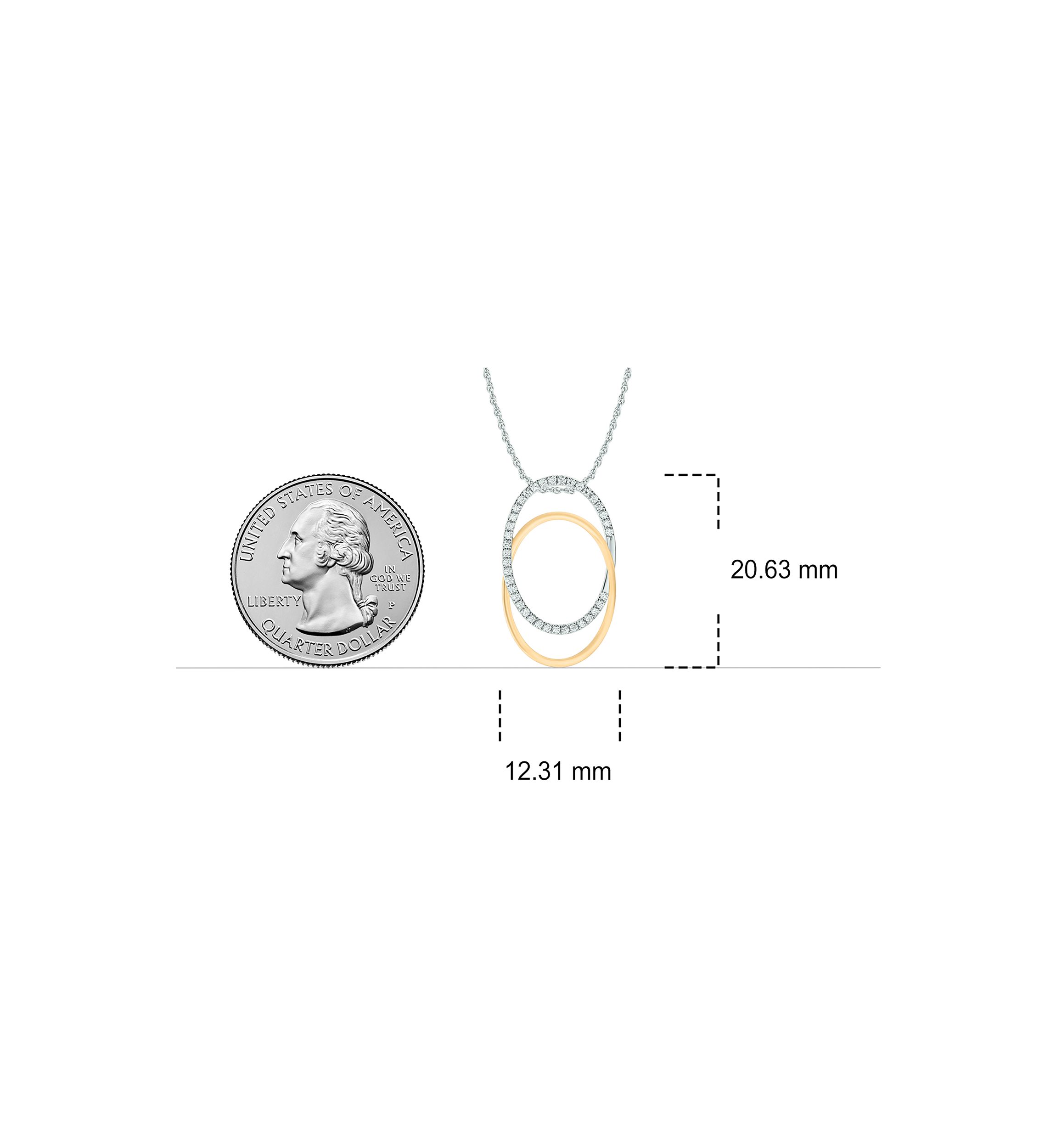1/6 ct. t.w. Diamond Interlock Circle Pendant in 14K Yellow Gold