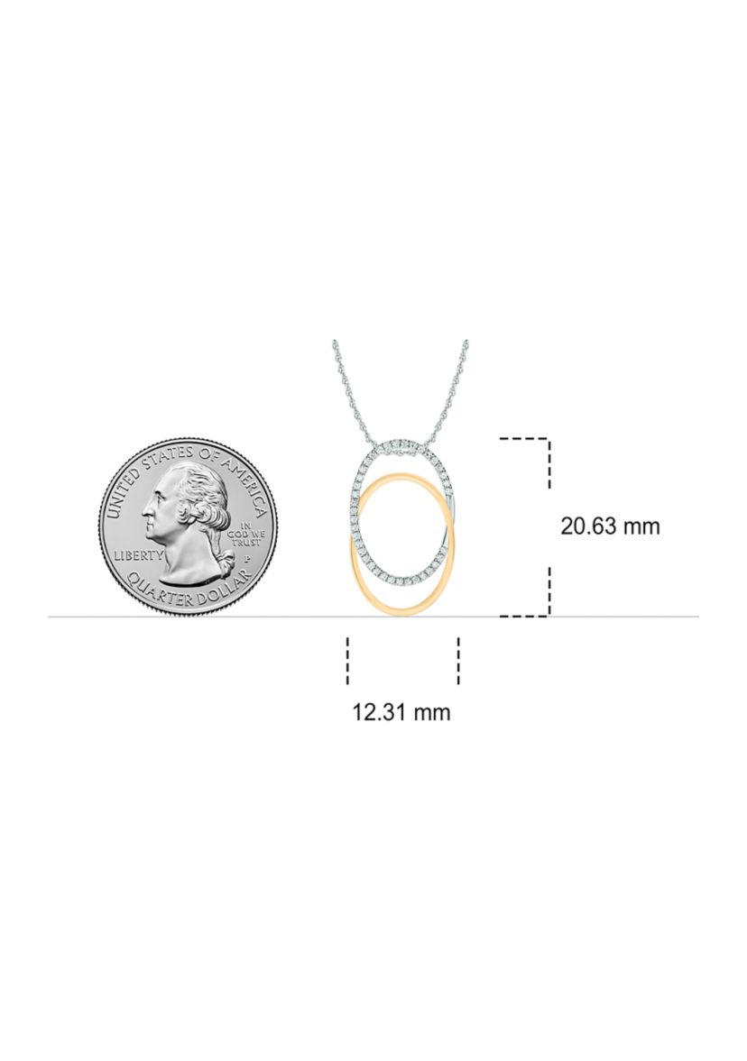1/6 ct. t.w. Diamond Interlock Circle Pendant in 14K Yellow Gold