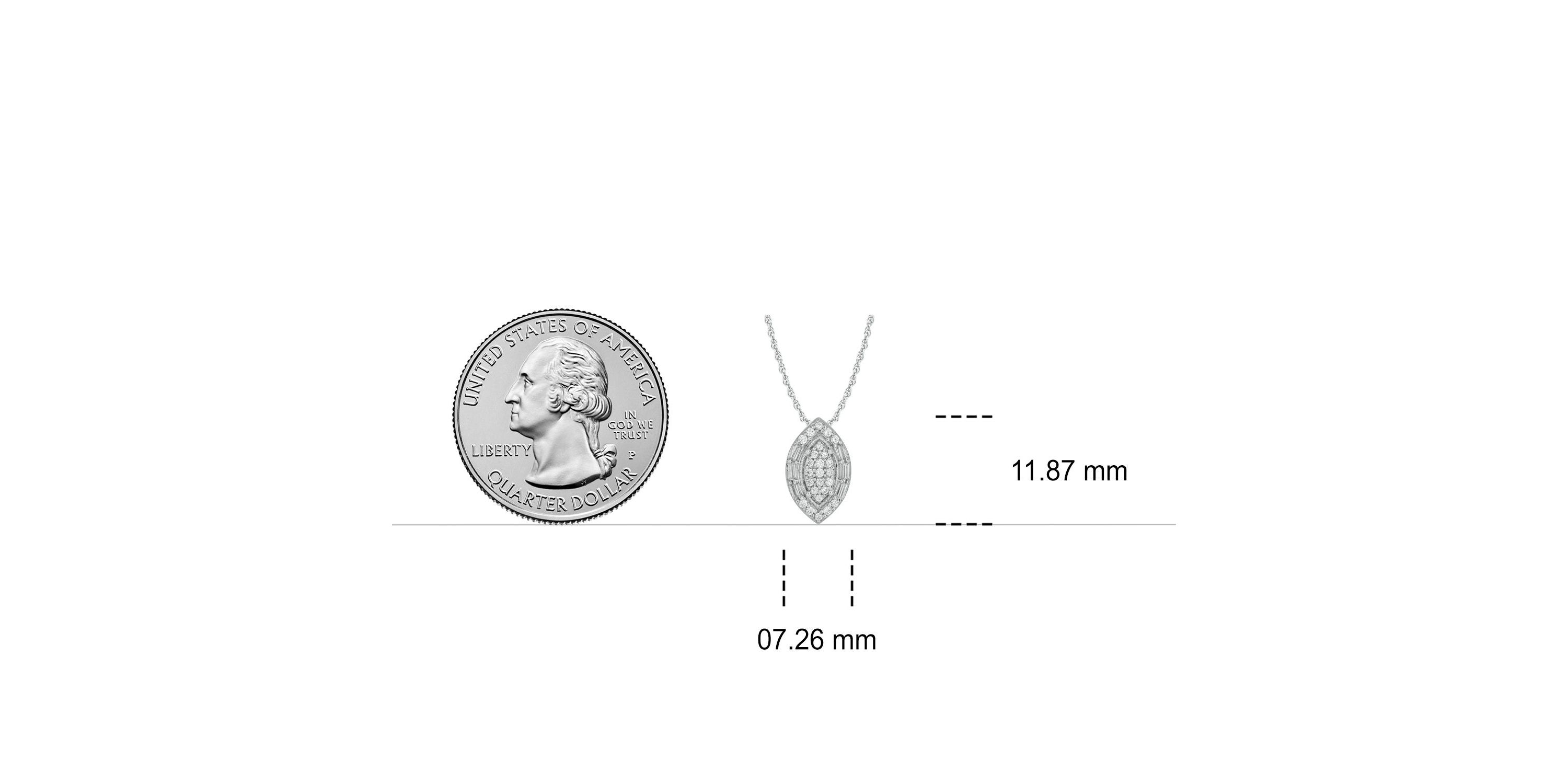 1/6 ct. t.w. Diamond Marquise Shape Pendant in Sterling Silver