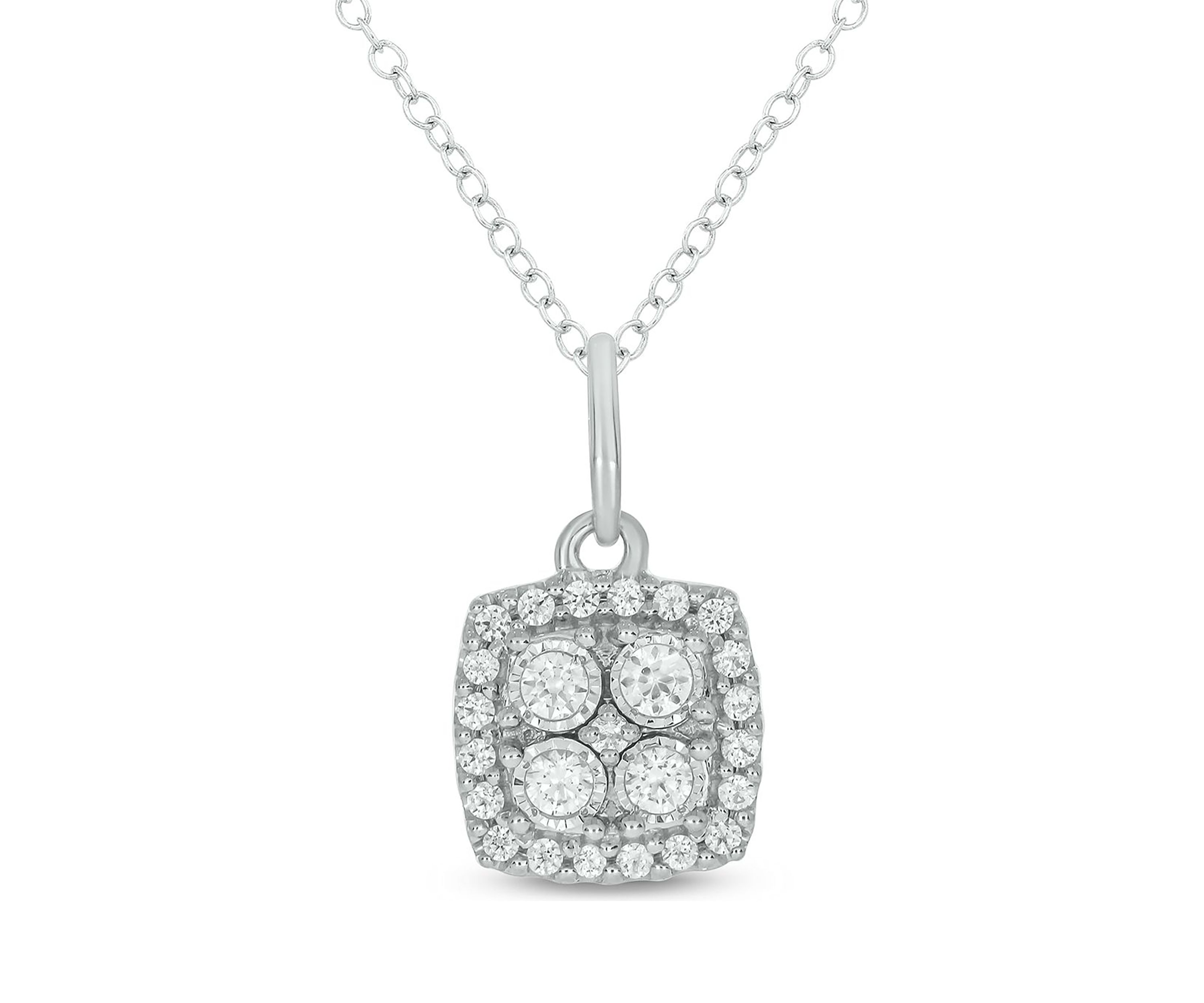1/5 ct. t.w. Diamond Miracle Fashion Pendant in Sterling Silver