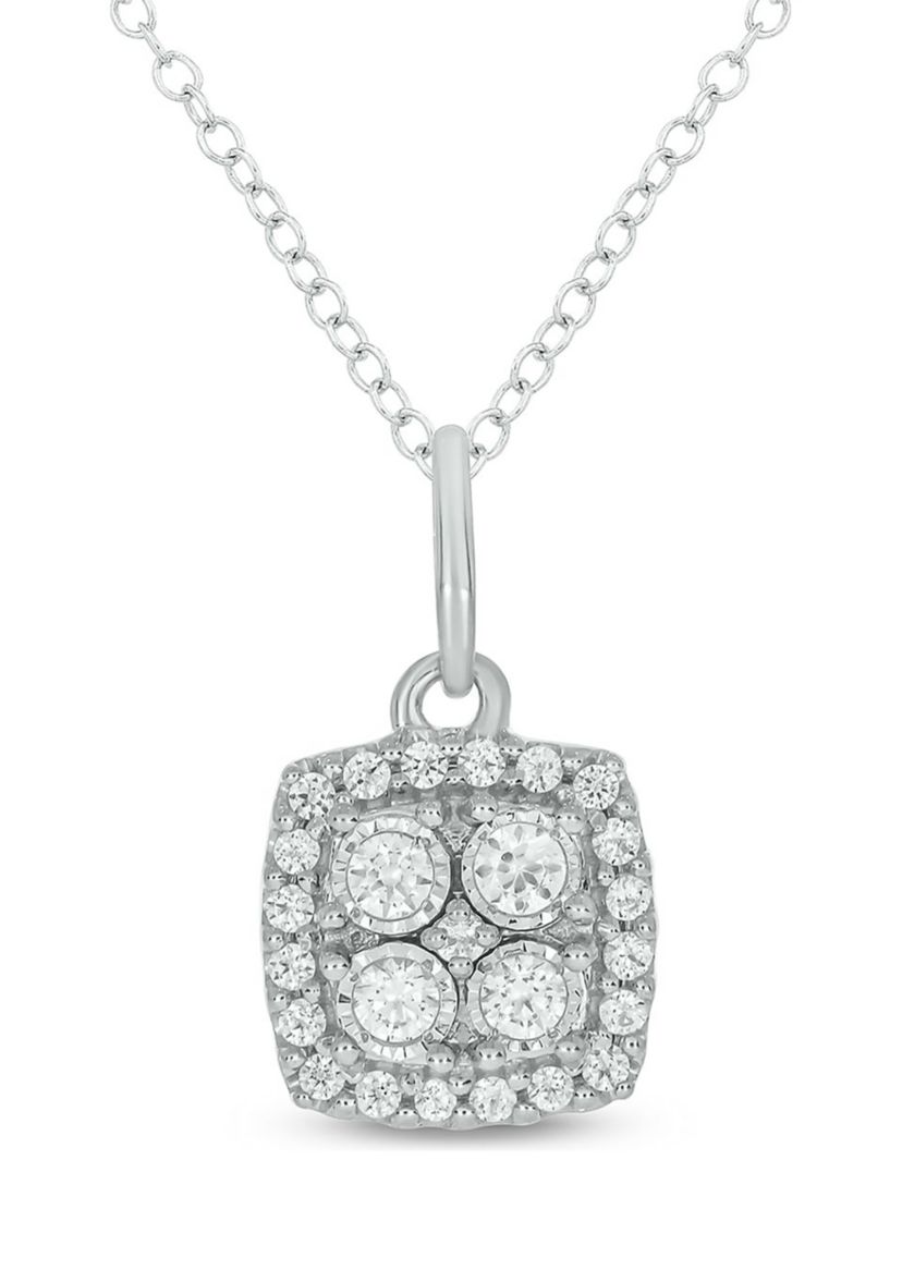 1/5 ct. t.w. Diamond Miracle Fashion Pendant in Sterling Silver