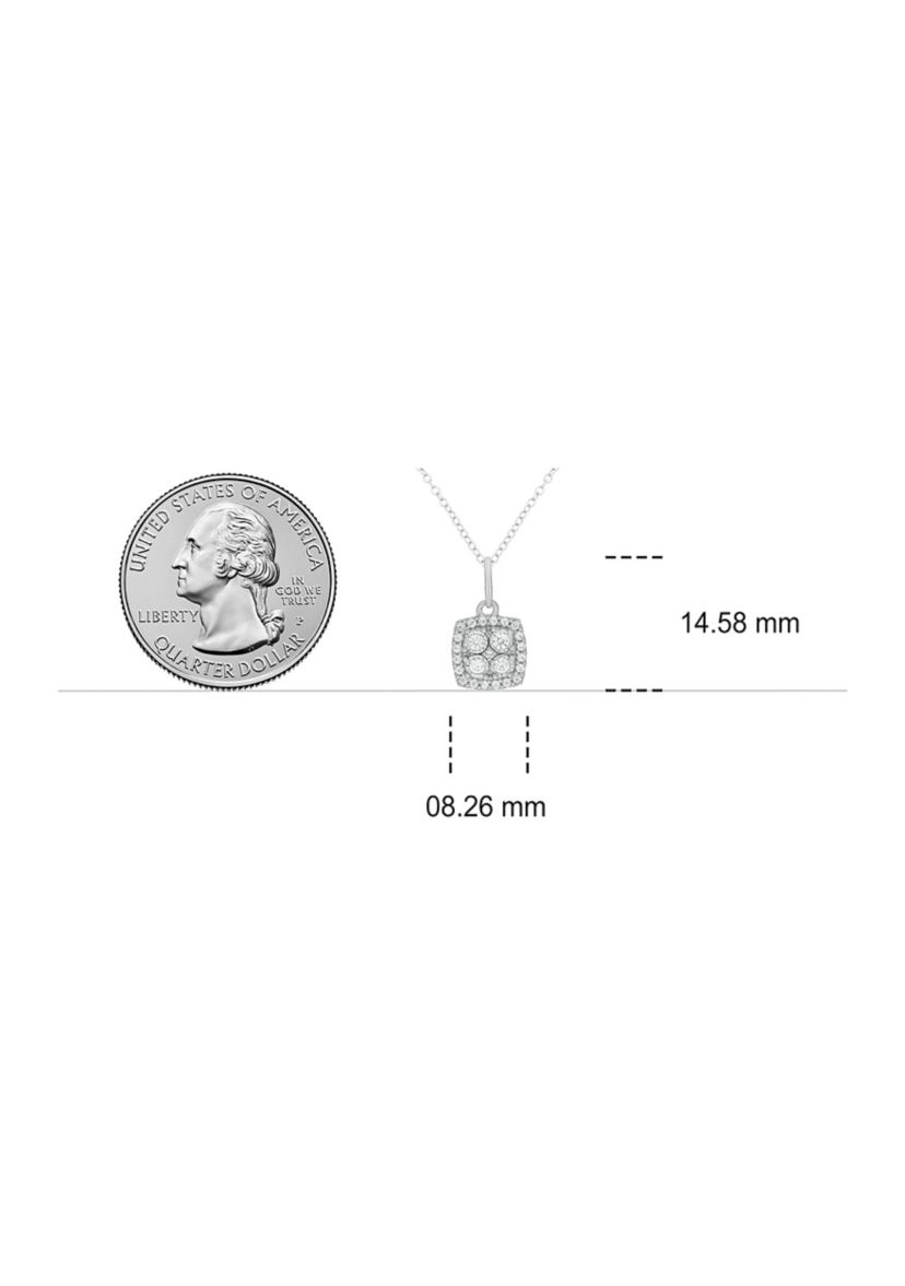 1/5 ct. t.w. Diamond Miracle Fashion Pendant in Sterling Silver