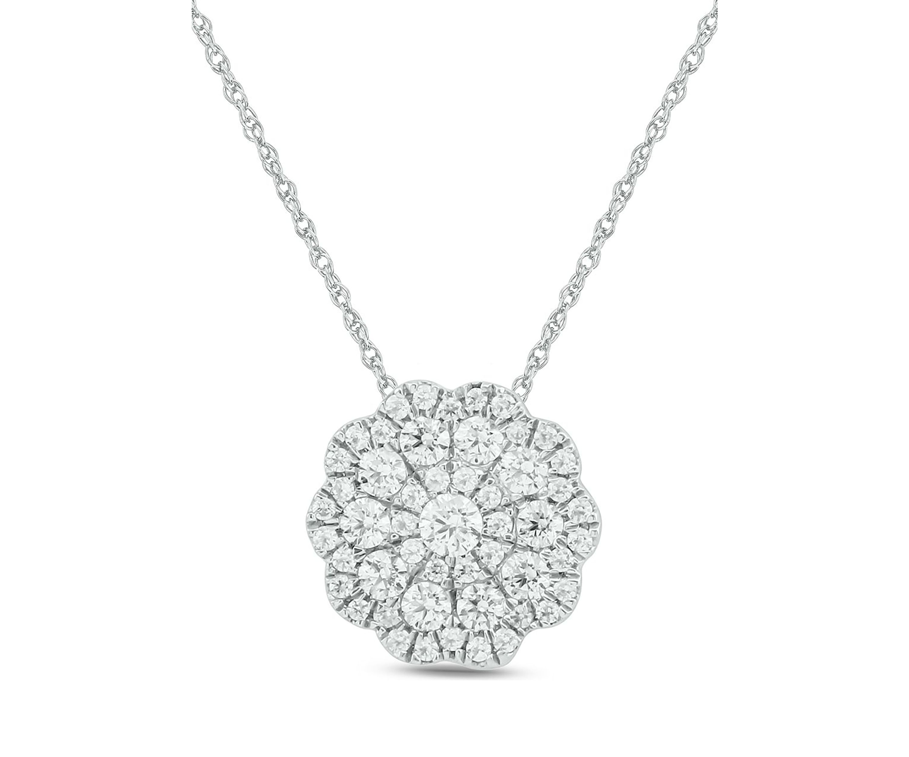 1/2 ct. t.w. Diamond Fashion Pendant in 10K White Gold