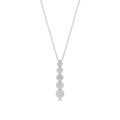 Belk & Co Lab Created 1 Carat Lab-Grown Diamond Graduations Pendant in Sterling Silver