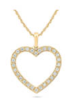1/4 ct. t.w. Diamond Heart Pendant 10K Yellow Gold