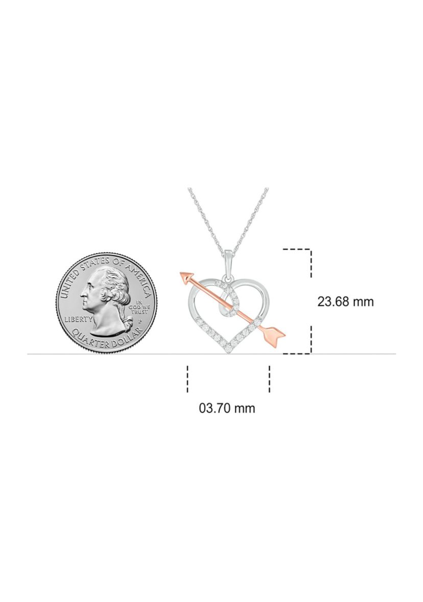 1/4 ct. t.w. Diamond Heart Pendant in 10K White Gold