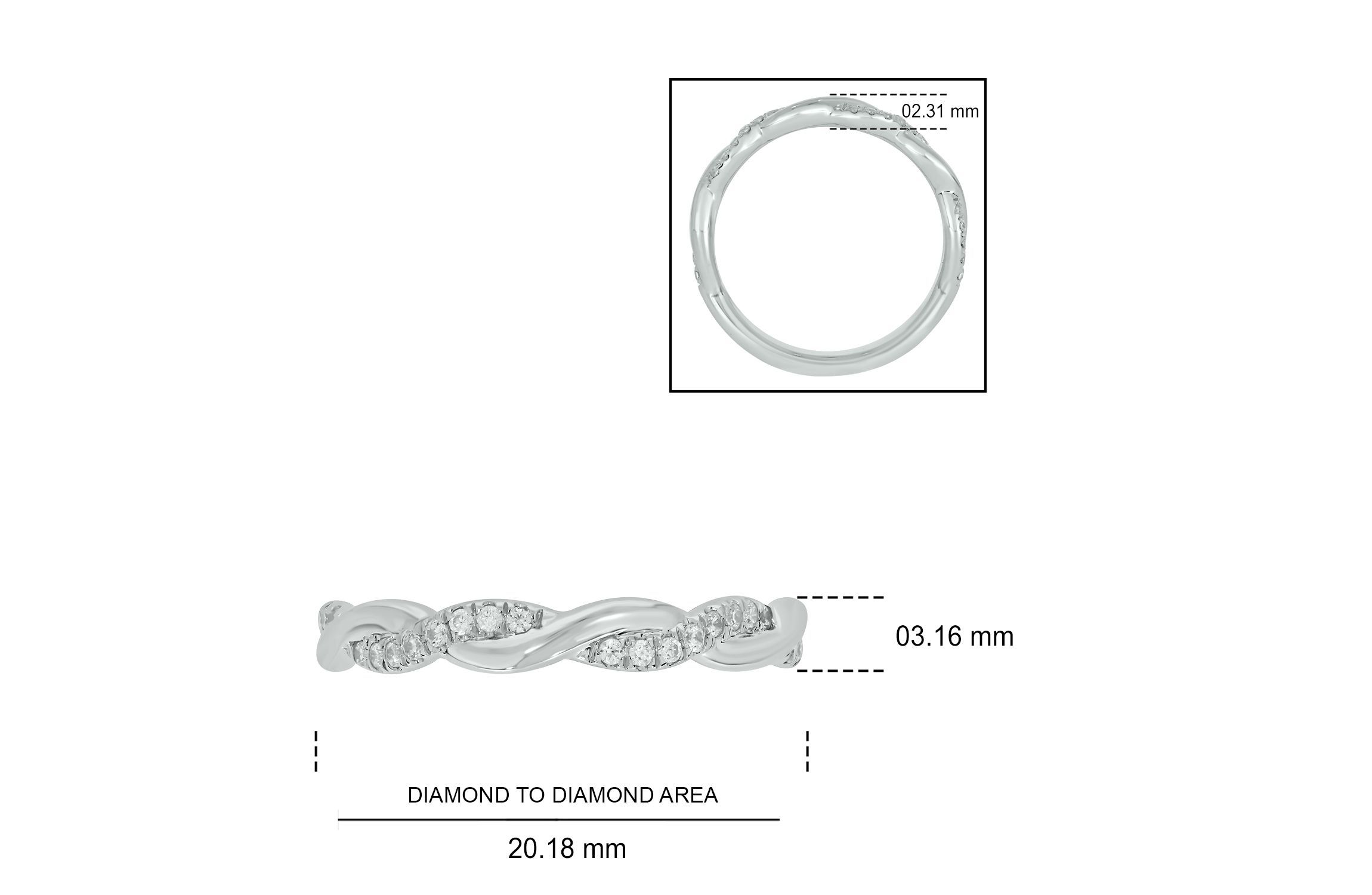 1/6 ct. t.w. Diamond Anniversary Band in Sterling Silver