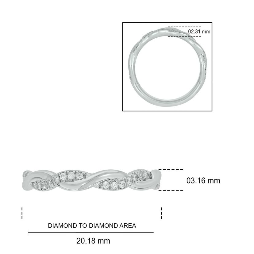 1/6 ct. t.w. Diamond Anniversary Band in Sterling Silver