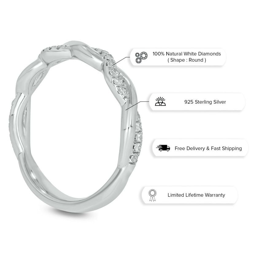 1/6 ct. t.w. Diamond Anniversary Band in Sterling Silver
