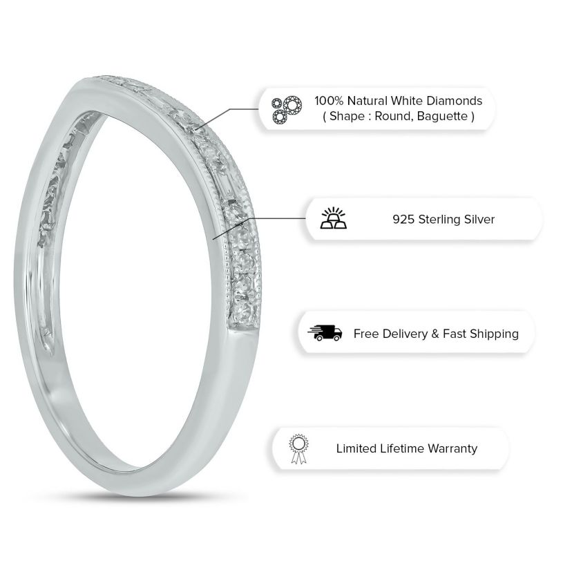 1/6 ct. t.w. Diamond Anniversary Band in Sterling Silver
