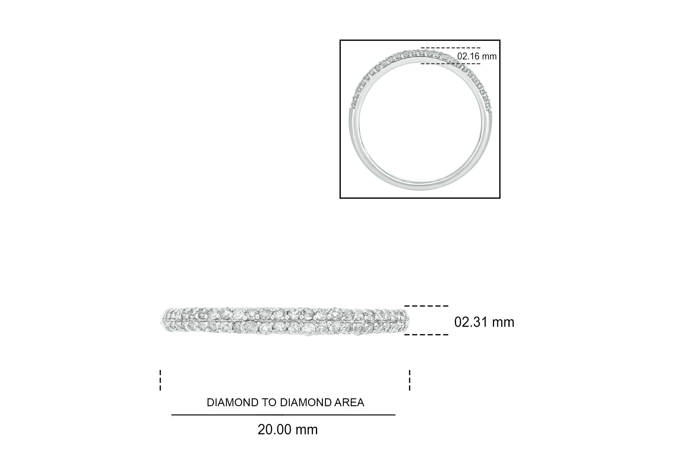 1/4 ct. t.w. Diamond Anniversary Band in Sterling Silver
