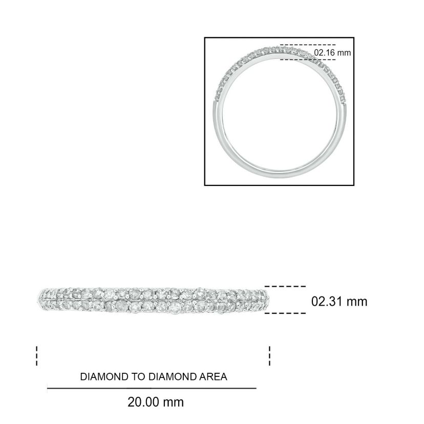 1/4 ct. t.w. Diamond Anniversary Band in Sterling Silver