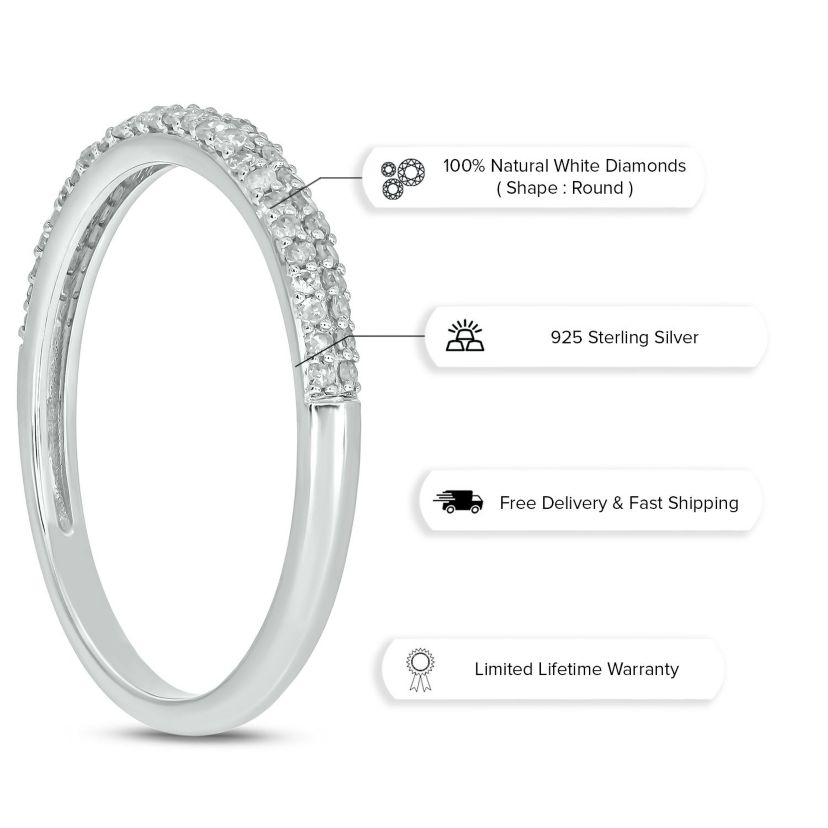 1/4 ct. t.w. Diamond Anniversary Band in Sterling Silver