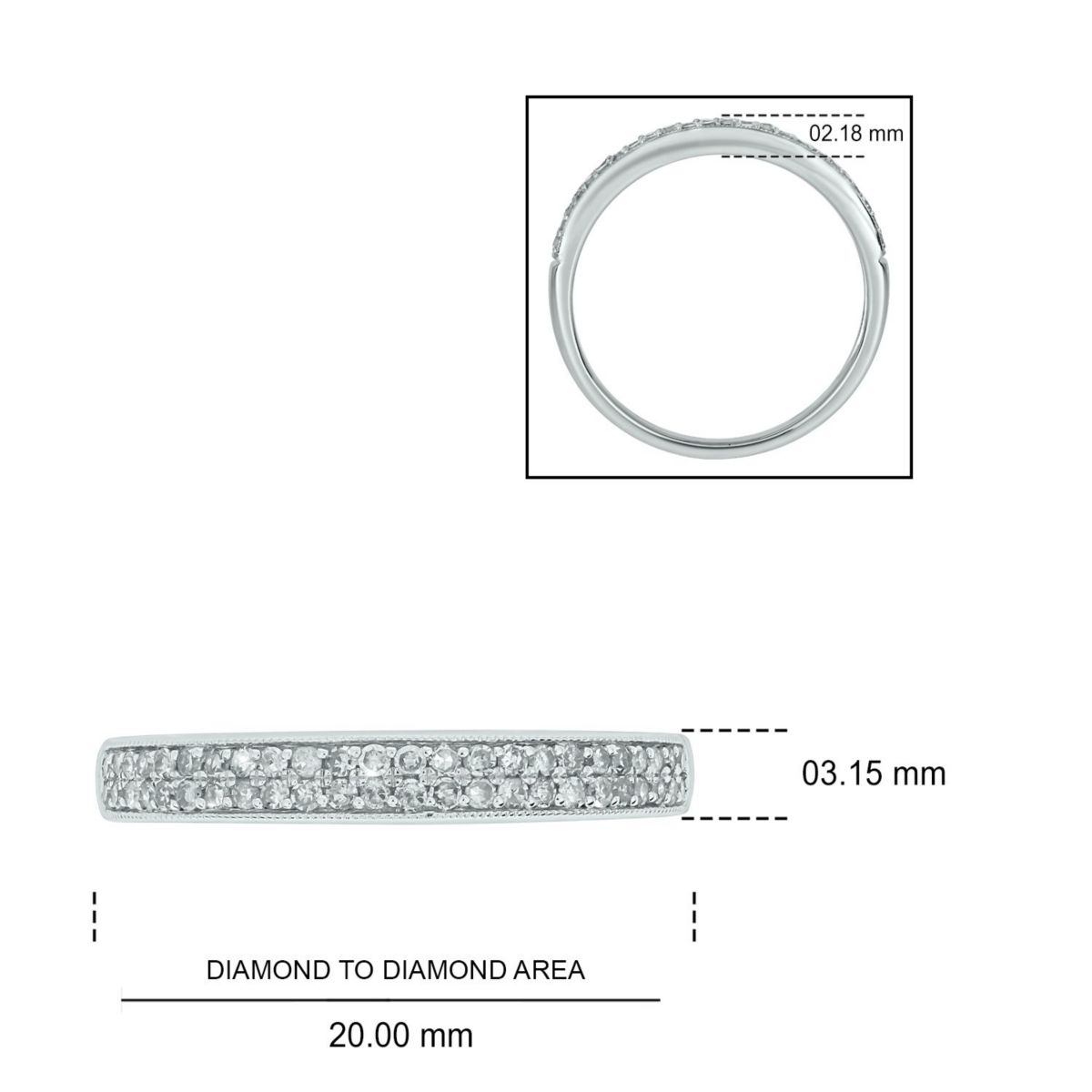 1/4 ct. t.w. Diamond Anniversary Band in Sterling Silver