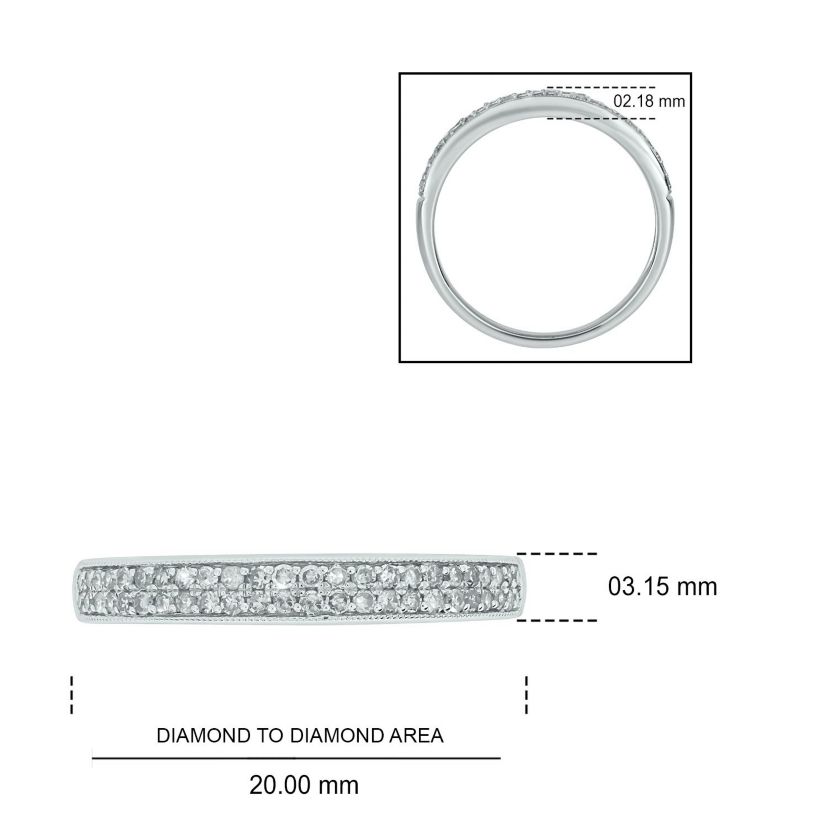 1/4 ct. t.w. Diamond Anniversary Band in Sterling Silver