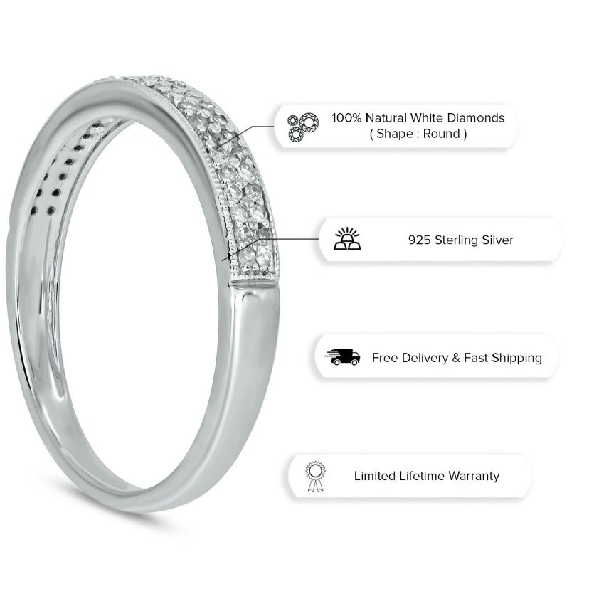1/4 ct. t.w. Diamond Anniversary Band in Sterling Silver