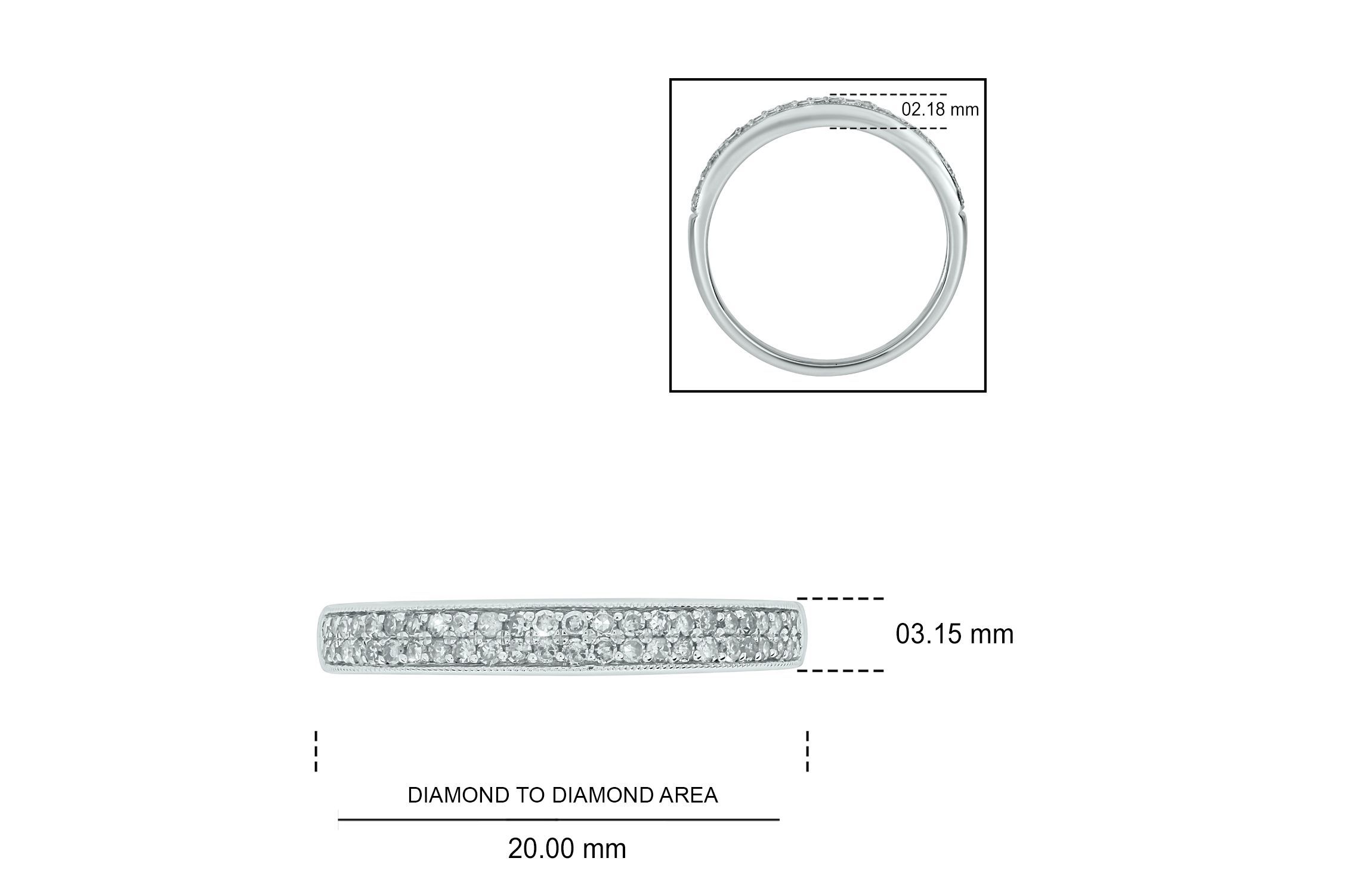 1/4 ct. t.w. Diamond Anniversary Band in Sterling Silver