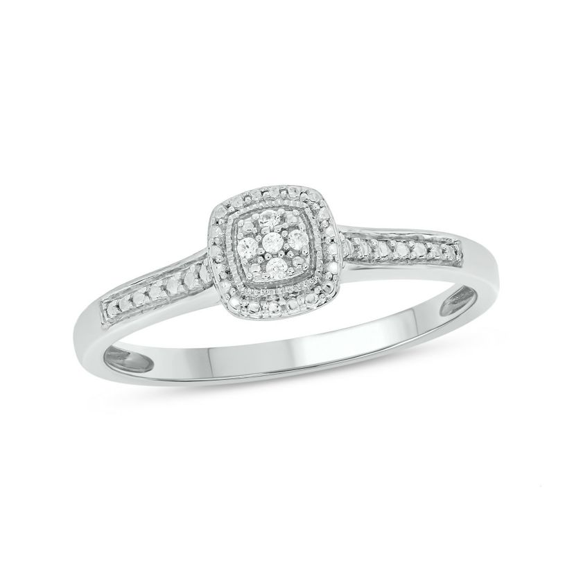 Diamond Accent Promise Ring In Sterling Silver
