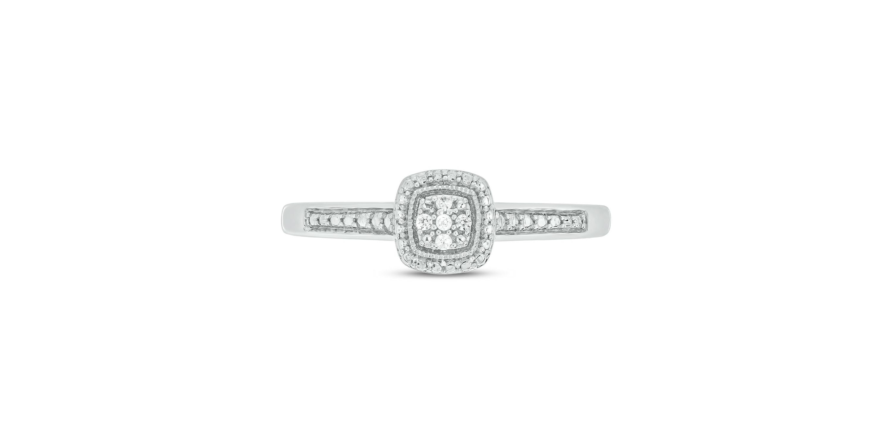 Diamond Accent Promise Ring In Sterling Silver