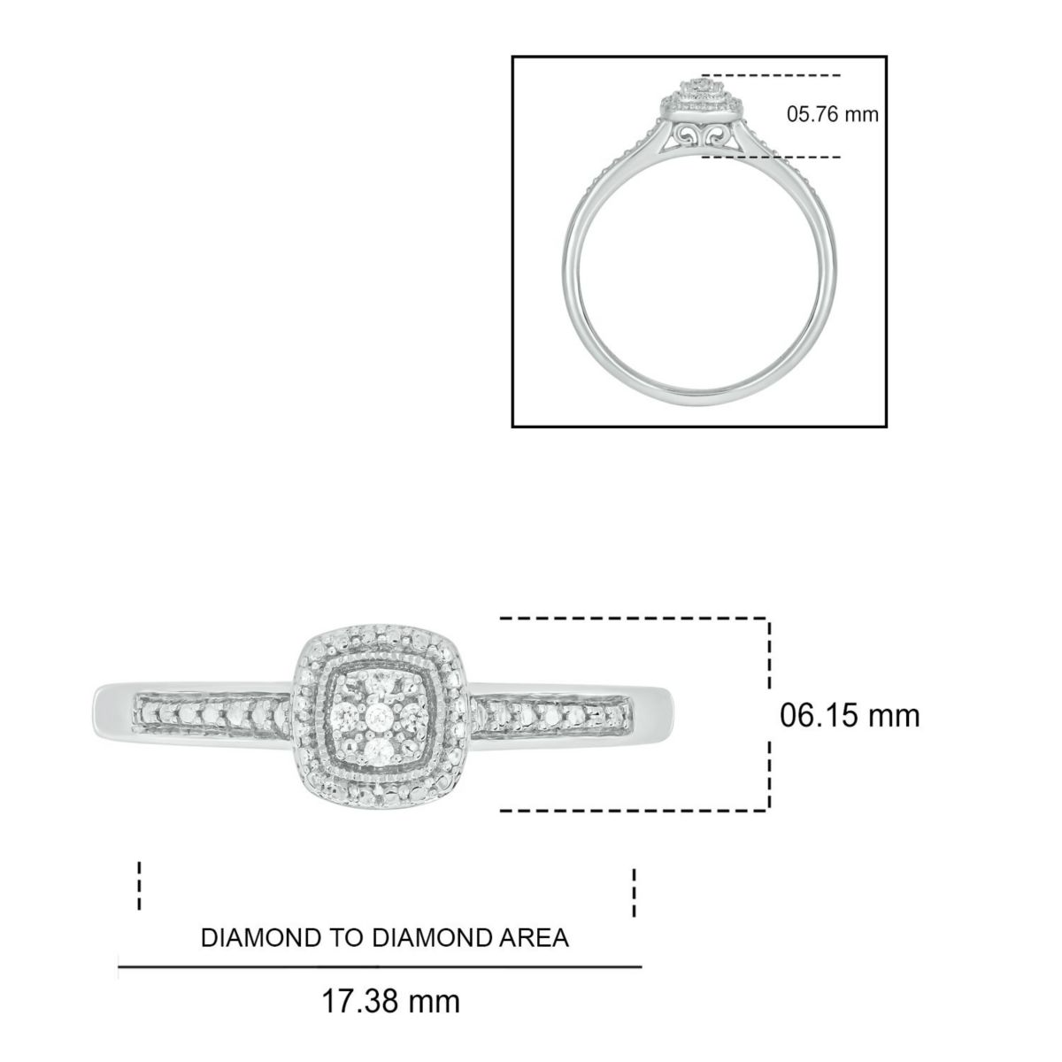 Diamond Accent Promise Ring In Sterling Silver